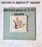 Hand embroidered floral canvas wall hanging, textile art nature wall decor - Image 3