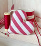 RED AND WHITE STRIPED HEART DECORATION - midi size - Image 2