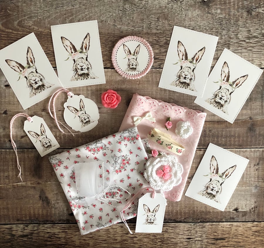 Spring bunnies and roses inspiration kit