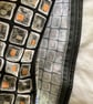 A pair of grey black and orange combo piped cushion covers. Zipped on one side. - Image 5