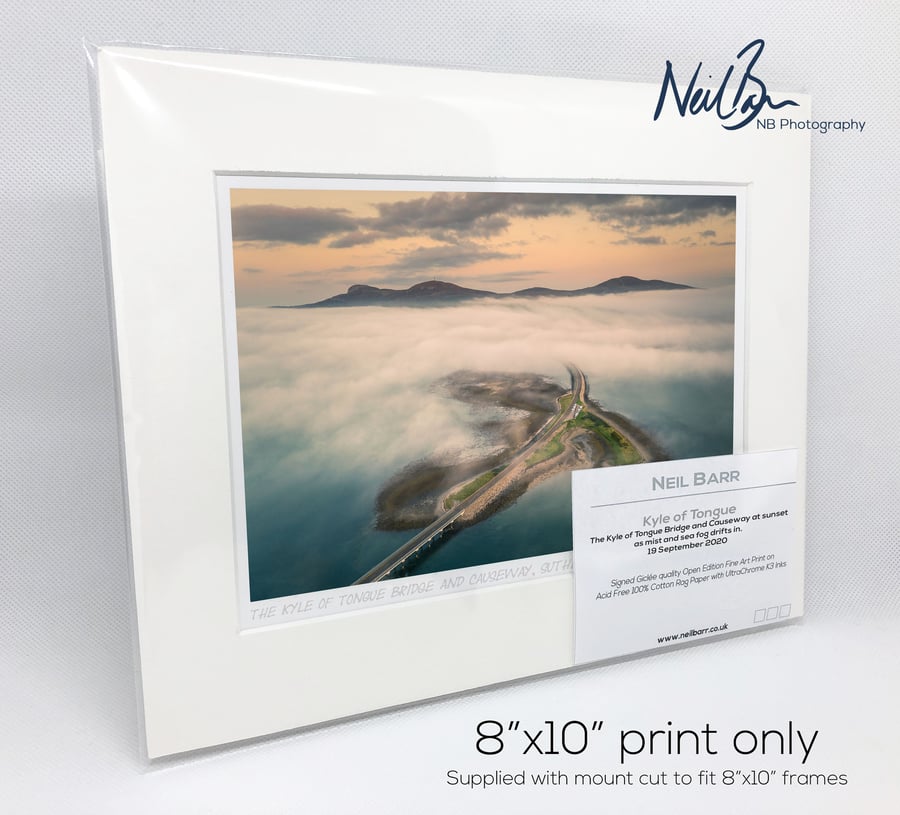 Kyle of Tongue Bridge & Causeway, Sutherland - A5 (10" x 8") Unframed Print
