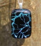  Blue dichroic glass  pendant,  branches dichroic fused glass necklace SKU F42 - Image 8