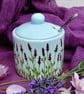 Lavender Sugar Pot - Hand Painted - Image 4