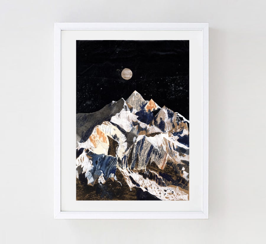 Image of Illustration art print Kanchenjunga A3 Print (11.69 in x 16.54 in)