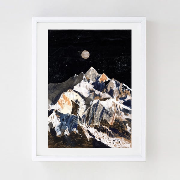 Illustration art print Kanchenjunga A3 Print (11.69 in x 16.54 in)