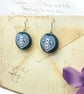 Summer Seconds - Scandi love Hearts fabric button dangle earrings - Image 4