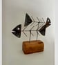 Skeletal fish duo scrap metal sculpture - nautical - Image 4