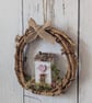 Handmade Wooden Cottage Wreath Hanging Home Decor  - Image 3