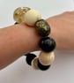 Stunning Gold Black and Cream Statement Bracelet - Image 2