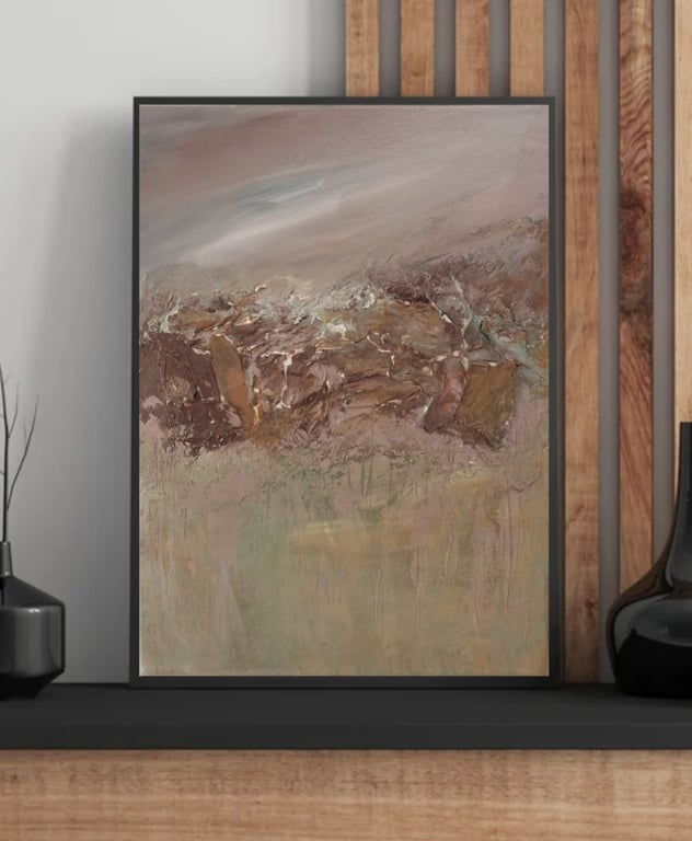 Acrylic Painting Abstract In The Forest