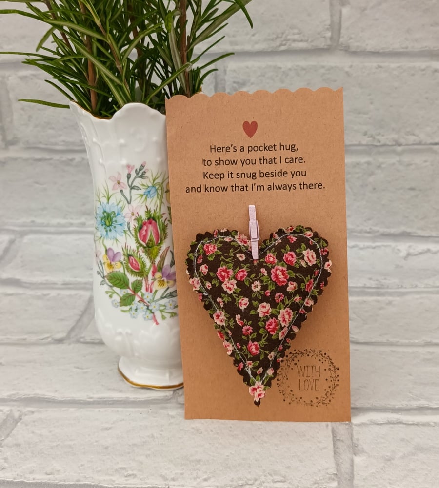 Pocket Heart Hug, Thoughtful Keepsake,  Gift for Friends & Family