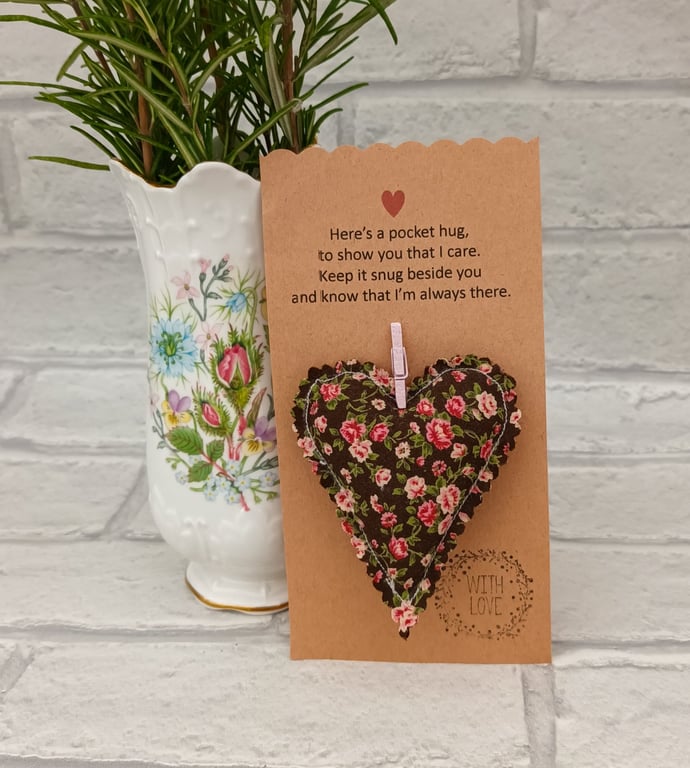 Pocket Heart Hug, Thoughtful Keepsake,  Gift for Friends & Family
