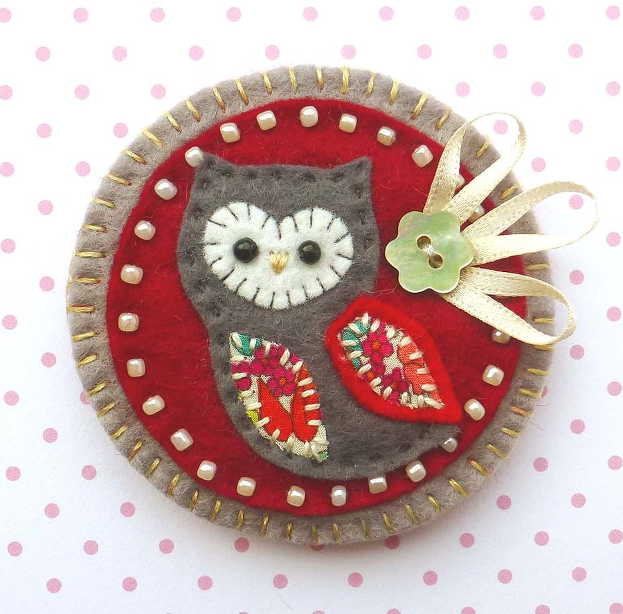 Owl Brooch Pin