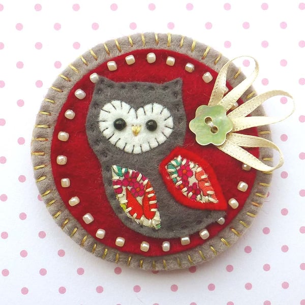 Owl Brooch Pin