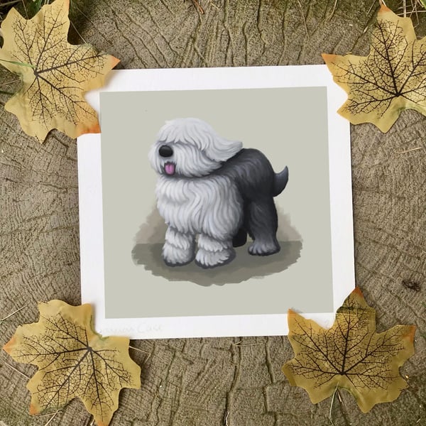 English Sheep Dog Art Print