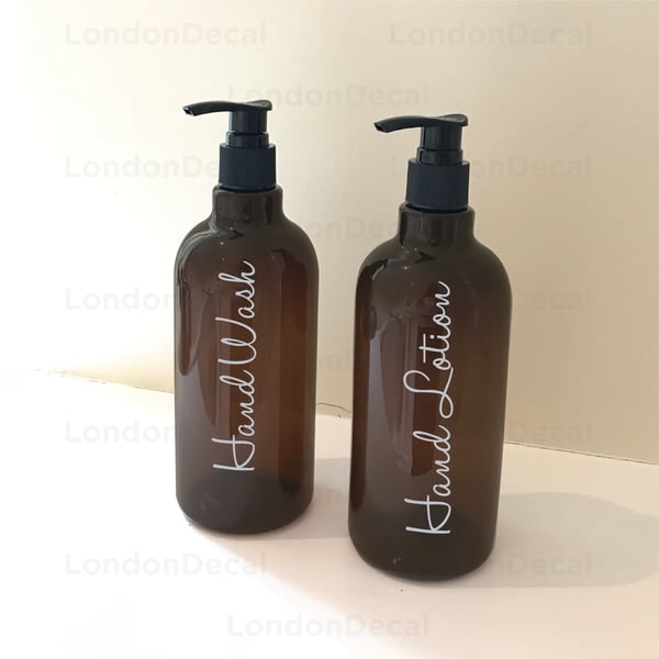 Hand Wash and Hand Lotion - Hinch inspired bottle decal stickers (Type 1)