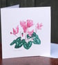 Cyclamen greetings card - Image 1
