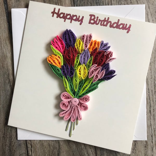 Stunning handmade quilled bouquet 