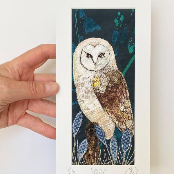 Barn owl original artwork. 