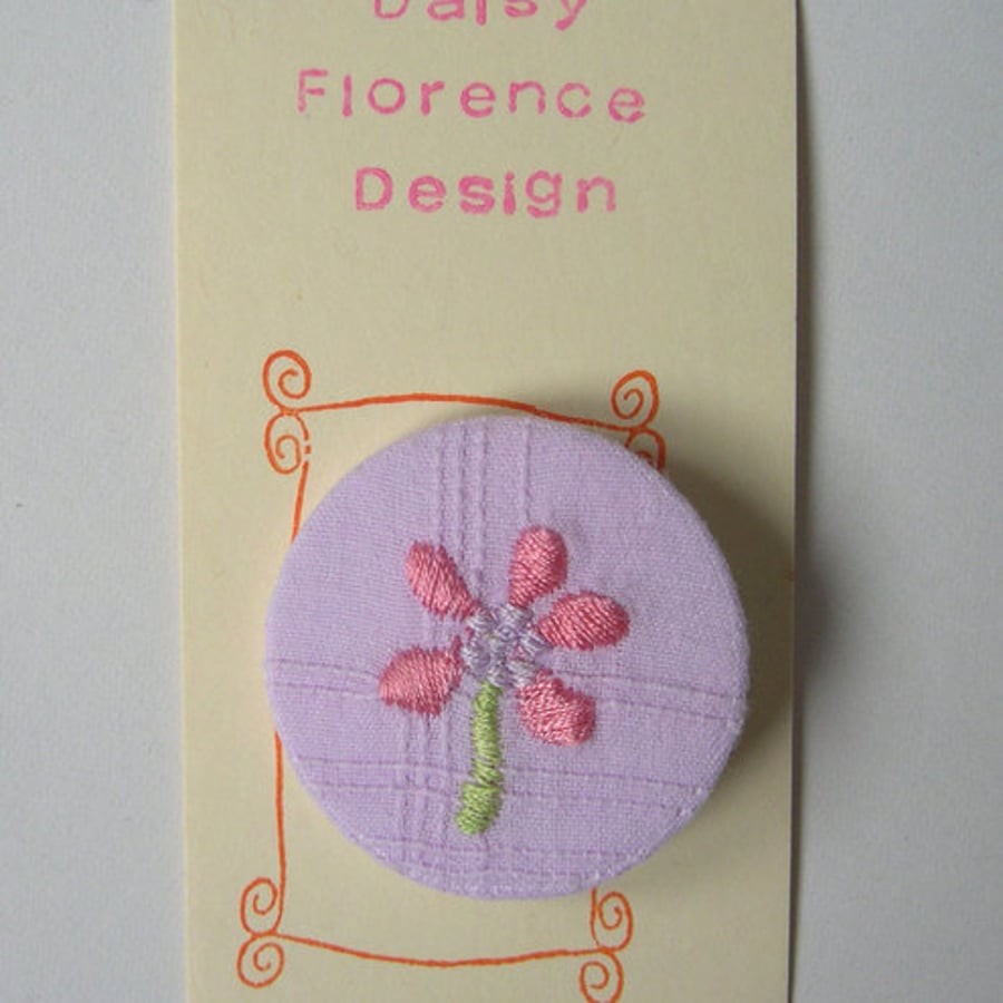 Pink Flower Brooch