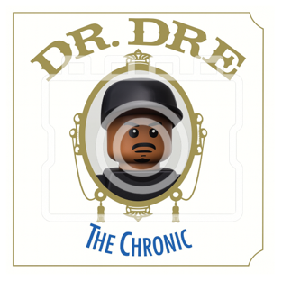 LEGO-Inspired Dr. Dre – "The Chronic" 5x5" Print Mounted for 9x9" Frame