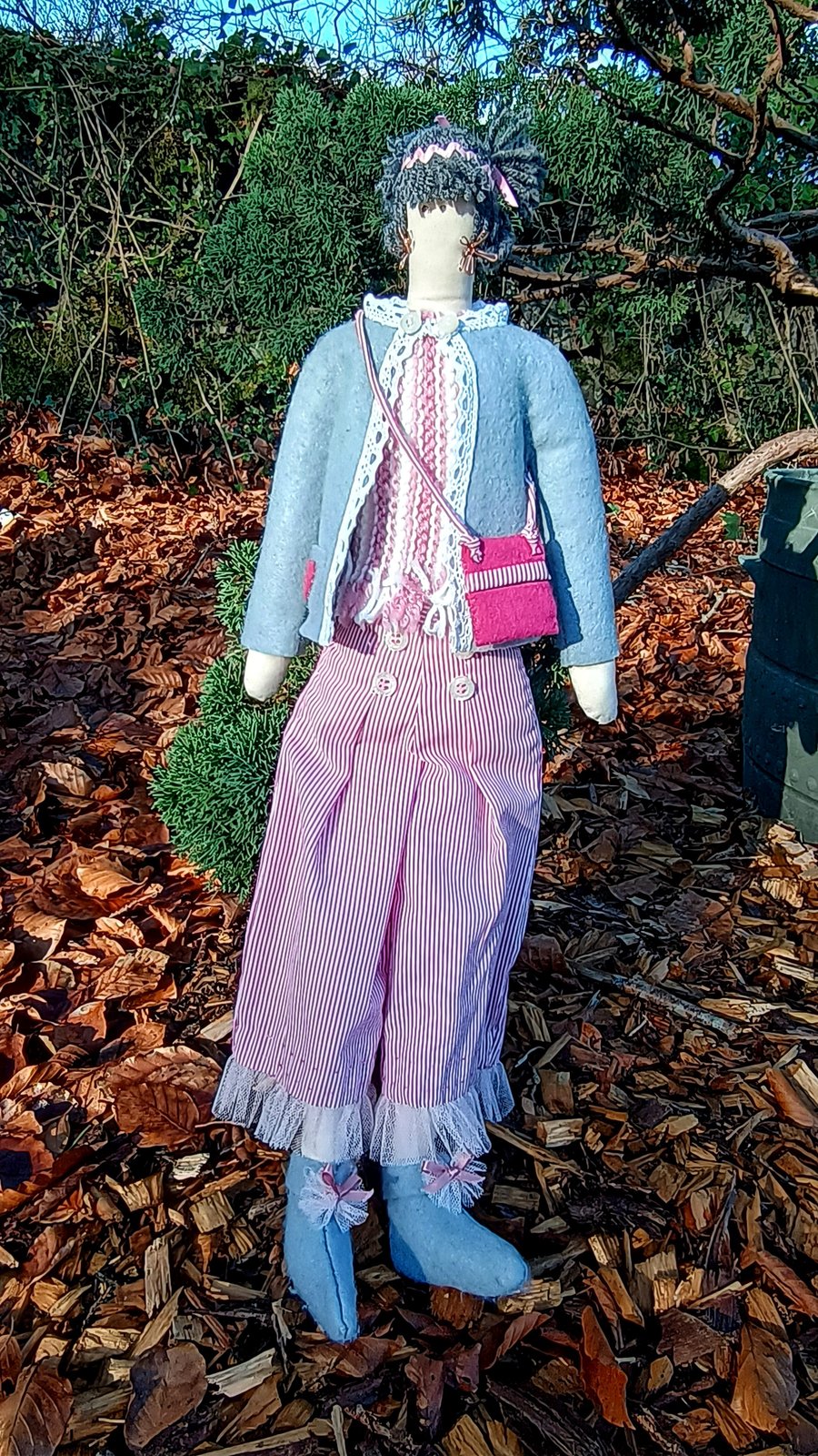 "Llinos" - Ladies Who Lunch - Handmade fabric doll