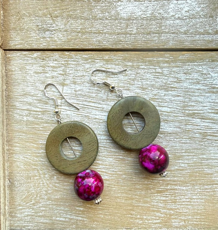 Drop Earrings - Boho Bead 1