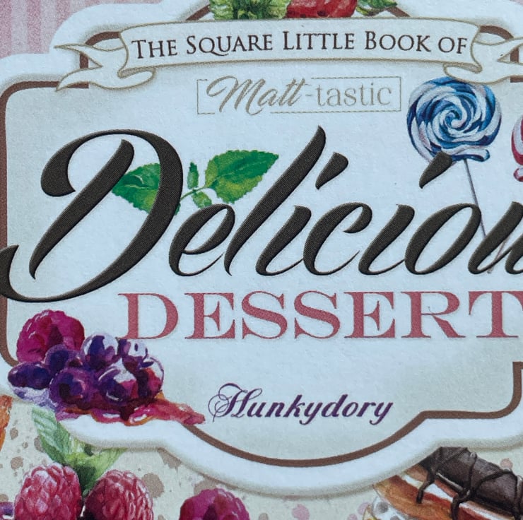Hunkydory little square book Delicious desserts - Folksy