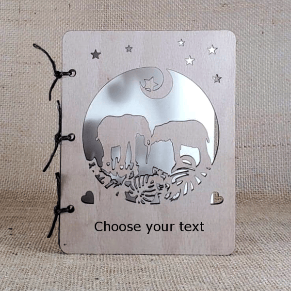 Elephants Never Forget - Wooden Keepsake Card