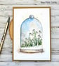 Snowdrops blank card set - 4 card set, Christmas, birthday, thank you, original  - Image 2