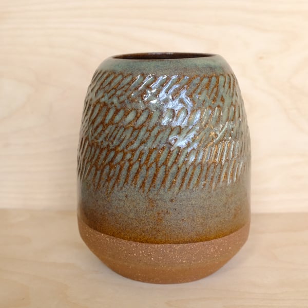 Carved  CHNT Vase