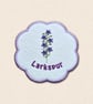 Larkspur Candle Coaster - Embroidered July Birth Flower Decor
