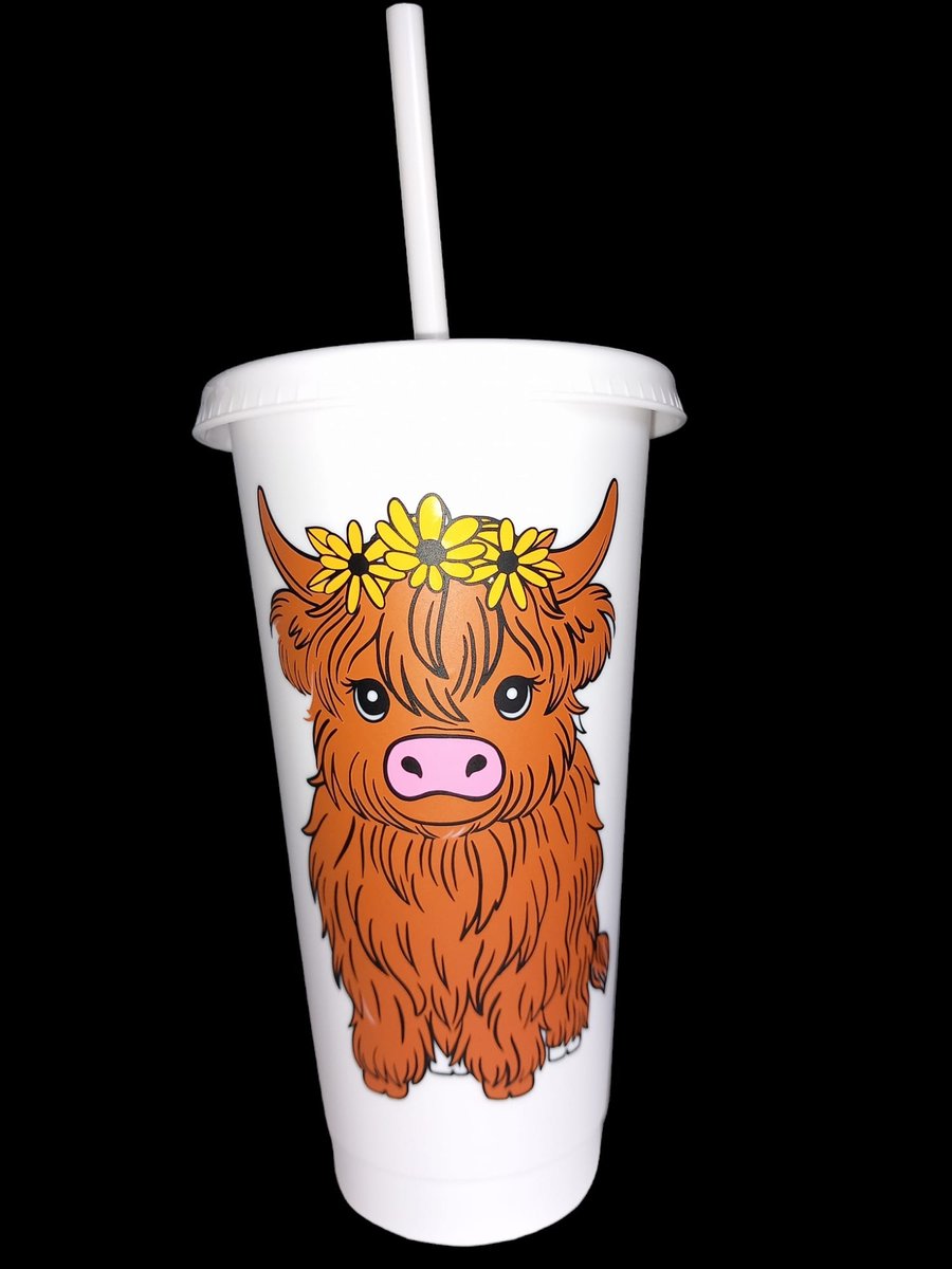 Highland Cow Cold Cup 24oz Gifts For Her, Christmas, Birthday 