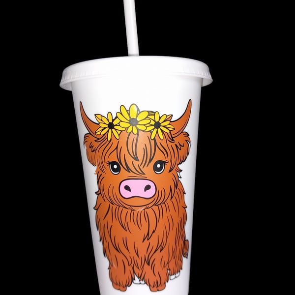 Highland Cow Cold Cup 24oz