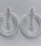 Handmade Dangle Teardrop hoop earrings - Image 3