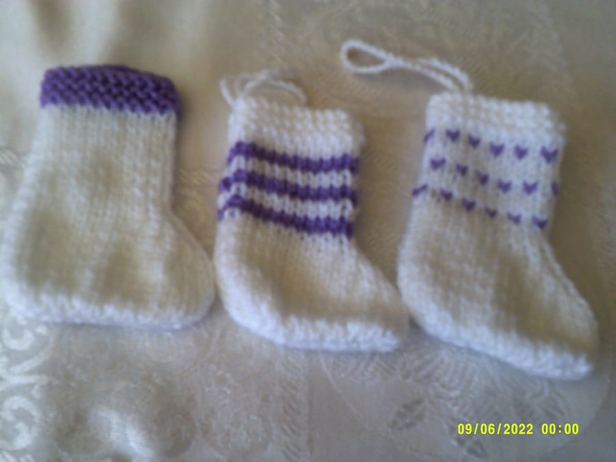 Mini hand Knitted Stockings