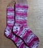 Socks, hand knitted, MEDIUM, adult size 5-6