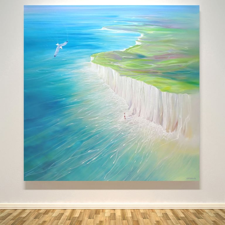 Coming Home, a seascape painting of the English coast near Eastbourne