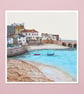 St Ives Harbour, Cornwall – Original Ink & Watercolour Sketch Print