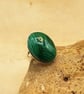 Green Malachite ring. Sterling Silver Adjustable rings for women. 18x13mm stone - Image 1