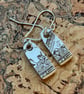 Handmade Ceramic Earrings One of a Kind Zero waste Eco Friendly Gifts - Image 1