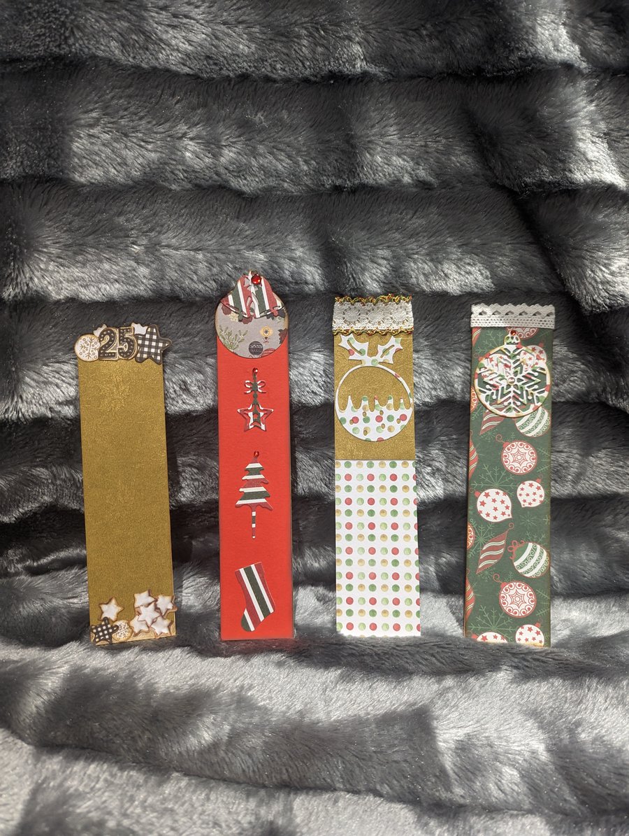 4-pack Christmas Bookmarks