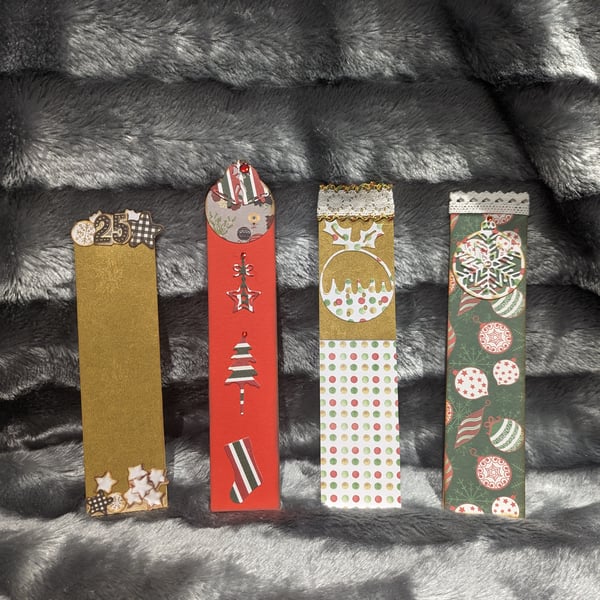 4-pack Christmas Bookmarks