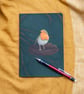 A5 Handmade Notebook with Robin Design