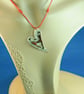 Heart's Blood CopperSilver and Enamel Pendant - Image 3