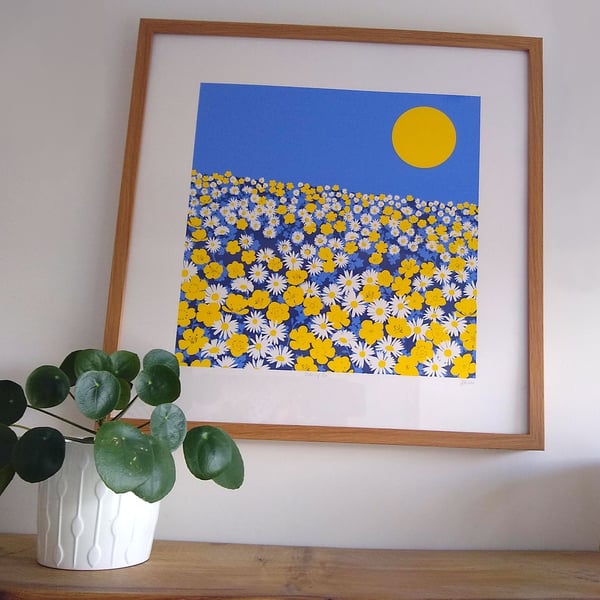 'Buttercup Sunshine' original screen print