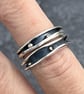 Freeform Stack Ring, silver freeform ring, silver stack ring, chunky stack ring, - Image 6