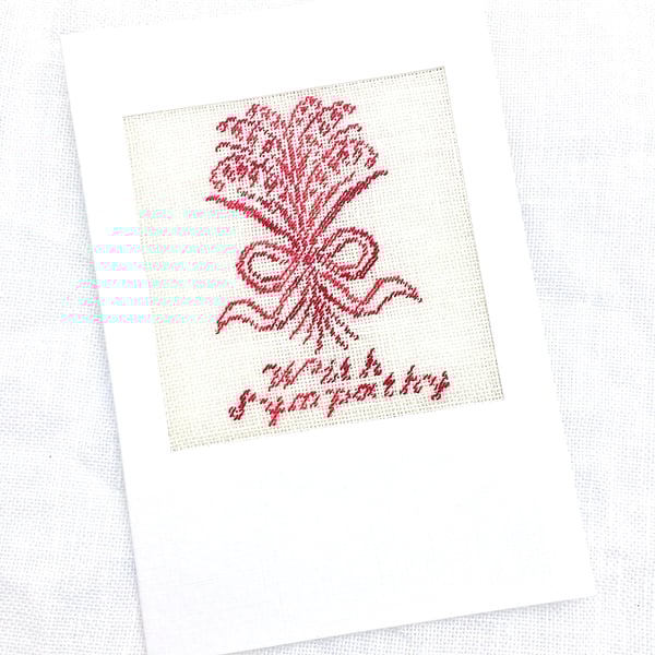 'With Sympathy' Petit Point Card