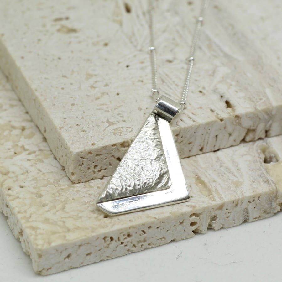 Apex Reticulated Sterling Silver Pendant