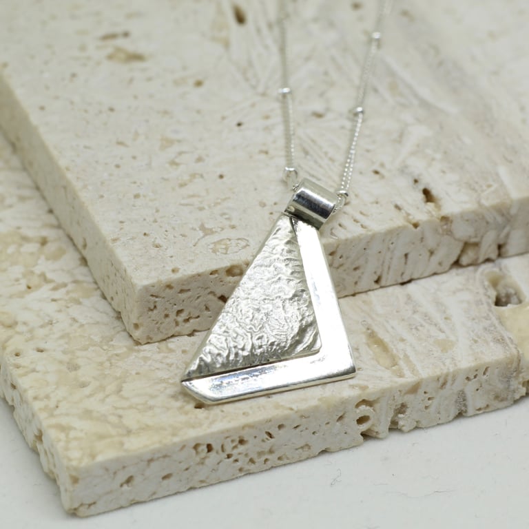 Apex Reticulated Sterling Silver Pendant